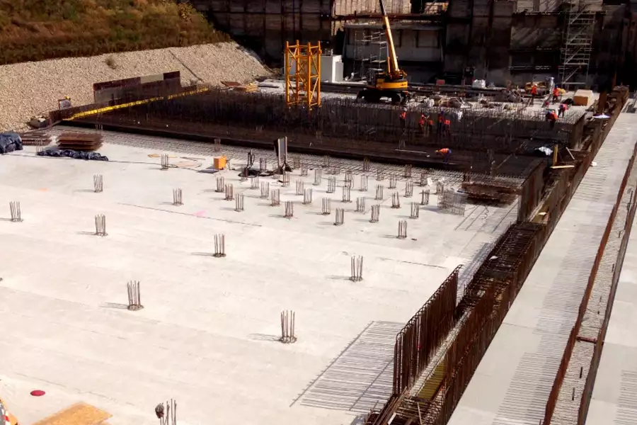 Druckwasserdichte Flächenaußenabdichtung: Baustellenabbildung 1 Druckwasserdichte Flächenaußenabdichtung: Baustellenabbildung 1