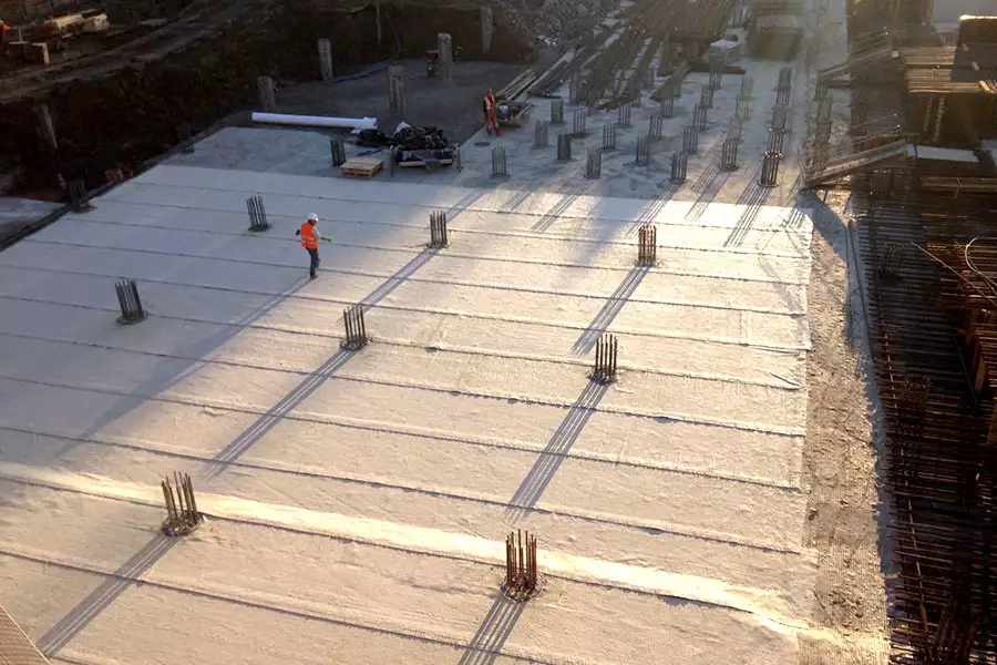 Frischbetonverbundfolie: Baustellenabbildung 1 Frischbetonverbundfolie: Baustellenabbildung 1